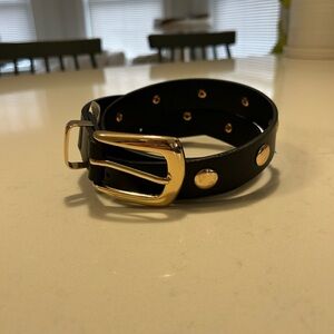 Elegant Black and Gold Women's Belt
